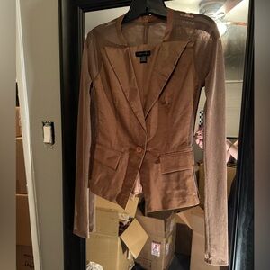 Mesh Sleeves Blazer